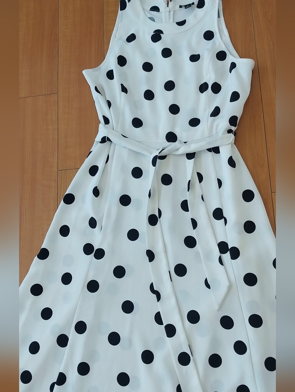 NEW Ann Taylor Factory Polka Dot Halter Midi Dress + Matching Belt Size Sz 8 - Picture 13 of 16